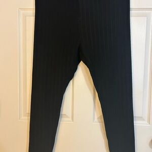 Black Ribbed Leggings